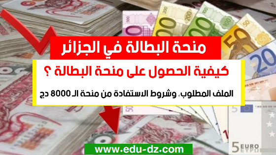 كيفية الحصول على منحة البطالة - Bourse e chomage en algerie
